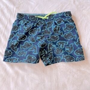 H&M Boys Fish Swim Trunks Size 2-4Y Blue